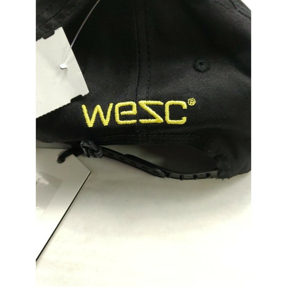 WeSC Mens Hat Black One Size Baseball Graphic Cap - Picture 7 of 10